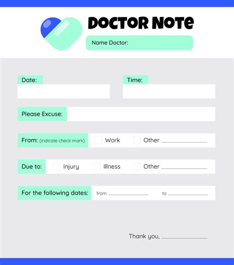 Doctors Note Template Word - Free Software and Shareware - pacfreeware