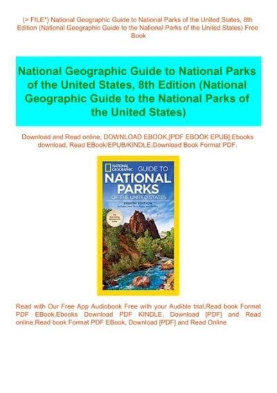 P D F FILE National Geographic Guide To National Parks Of The United