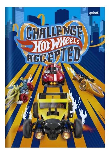 Caderno Escolar Brochura Capa Dura Grande Hot Wheels 80fls Cor Azul aço MercadoLivre