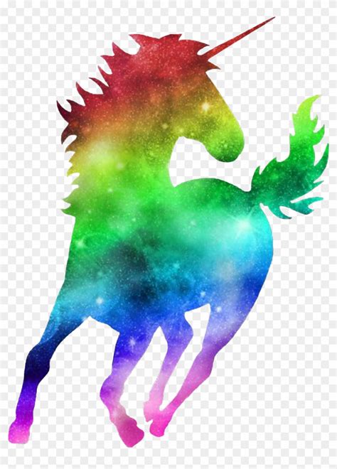 #colorful #colourful #galaxy #silhouette #unicorn #rainbow - Galaxy ...