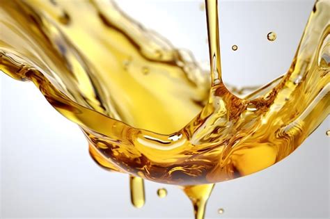 Premium Photo Pouring Oil On White Background