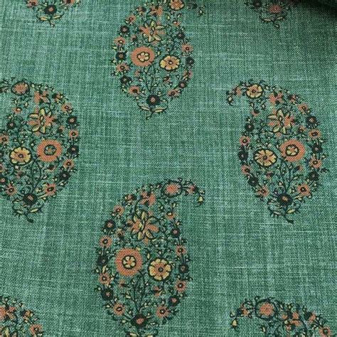 Jessamy Teal Paisley Fabric Ian Sanderson