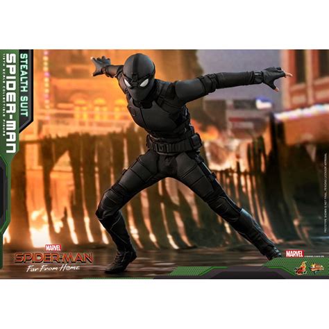 Hot Toys Mms Spider Man Far From Home Spider Man Stealth Suit Shopee