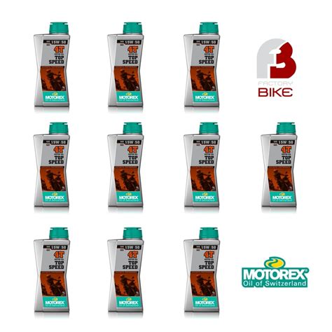 Motorex Top Speed Motor Oil 4t 15w50 Caja 10l Factory Bike
