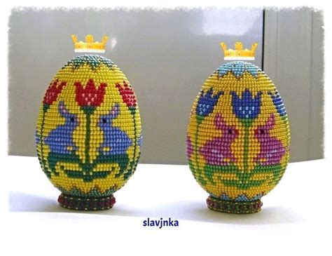 пасхальные сувениры из бисера | Бисер, Яйца, Пасха