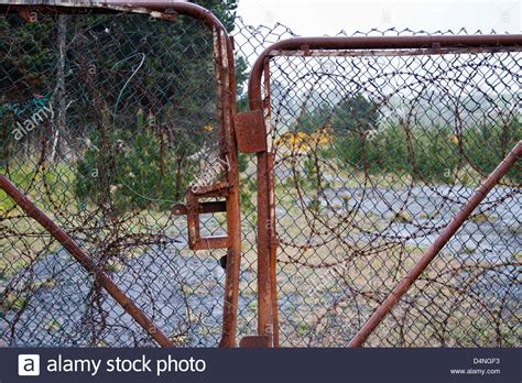 Barbed Wire Gate Hi Res Stock Photography And Images Alamy