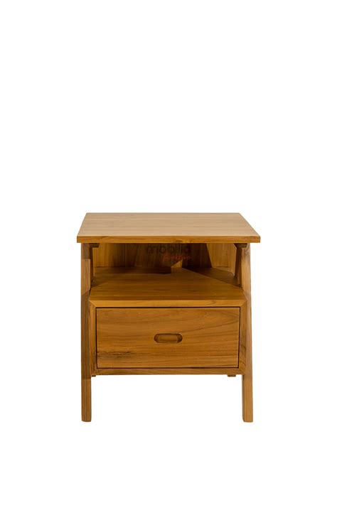 Aquilux Single Drawer Bedside Table With Alpha Design Mobilia