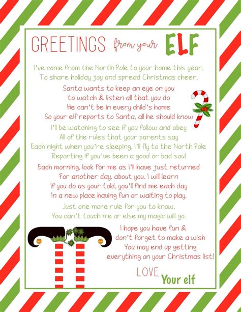 Printable Elf On The Shelf Letter
