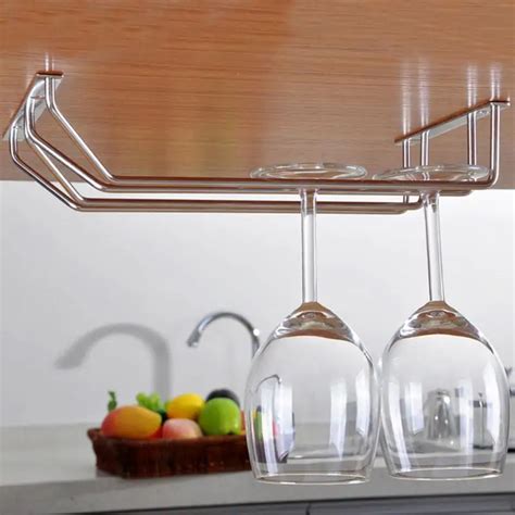 3 Length 50 38 28cm Champagne Stemware Rack Stainless Steel Chrome Plated Wine Glass Cup Holder