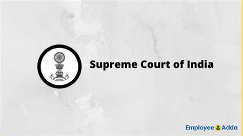 Supreme Court Of India Jobs 2024 Apply For 01 Assistant Registrar Post