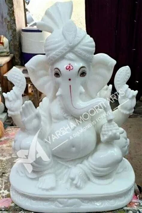 Multicolor Pan India Lord Ganesh Marble Statue Packaging Type Steel