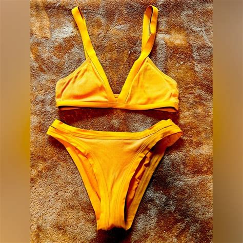 L Space Swim Lspace Bikini Set Mustard Yellow Poshmark