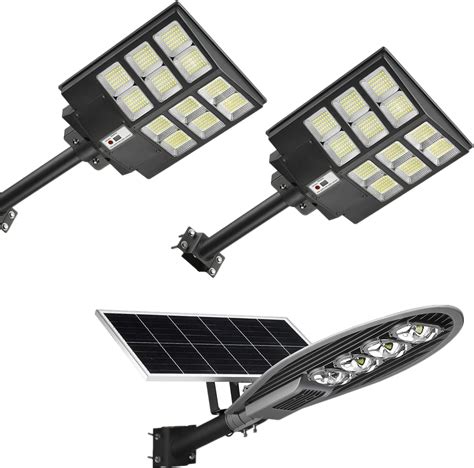 Lovus Solar Parking Lot Light Outdoor Solar LED Street Light Dusk To