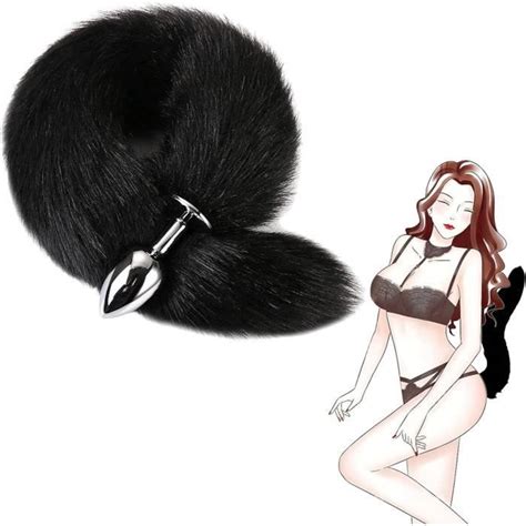 Plug Anal Metal Plug Anal En Acier Inoxydable Plug Anal Avec Queue De Renard Noir Érotique Plug
