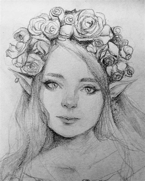 Elf Face Drawing at PaintingValley.com | Explore collection of Elf Face ...