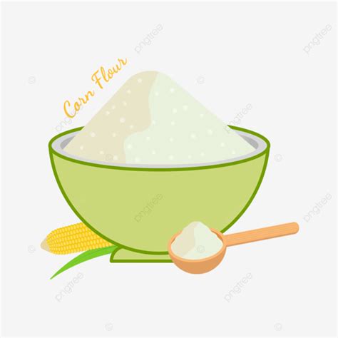 Corn Flour Bowl Vector Illustration Corn Flour Bowl Corn Flour Corn