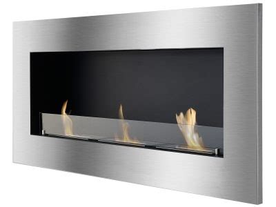 IGNIS Black Recessed Ventless Ethanol Fireplace Lata