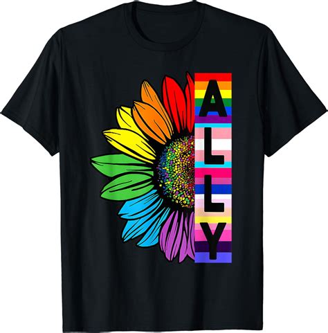 Sunflower ALLY LGBT Flag Gay Pride Month Proud LGBTQ T Shirt Walmart