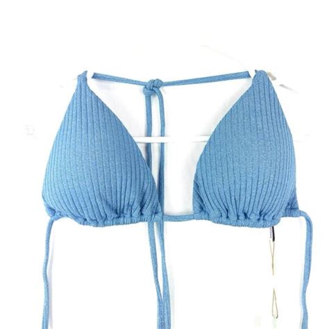 Luli Fama Swim Luli Fama Womens Starlight Bikini Top Blue Large Poshmark