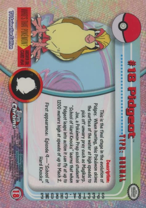 Pidgeot Spectra Prices Pokemon Topps Chrome Pokemon Cards