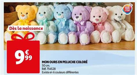 Promo Mon Ours En Peluche Color One Two Fun Chez Auchan Icatalogue Fr