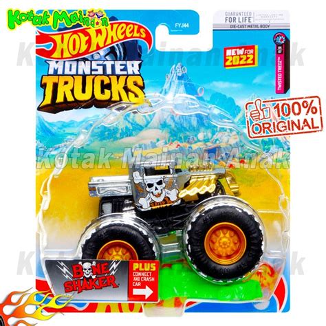 Jual Hot Wheels Monster Trucks Bone Shaker White Hotwheels Original Mattel Shopee Indonesia