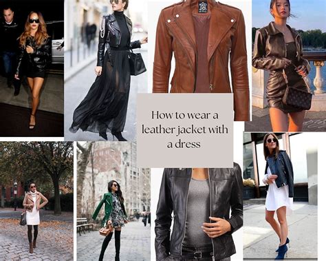 8 Ways To Wear A Leather Jacket With A Dress