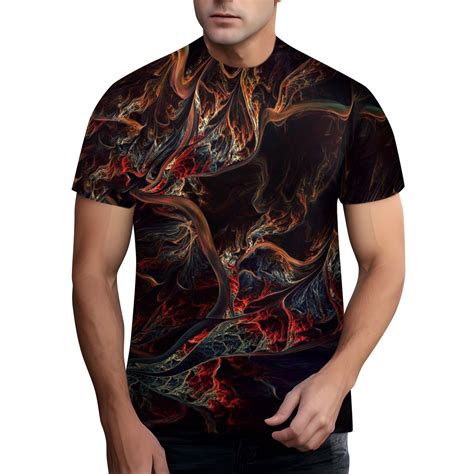 Weaiximiung Long Sleeve Shirts For Men Black Graphic Colorful