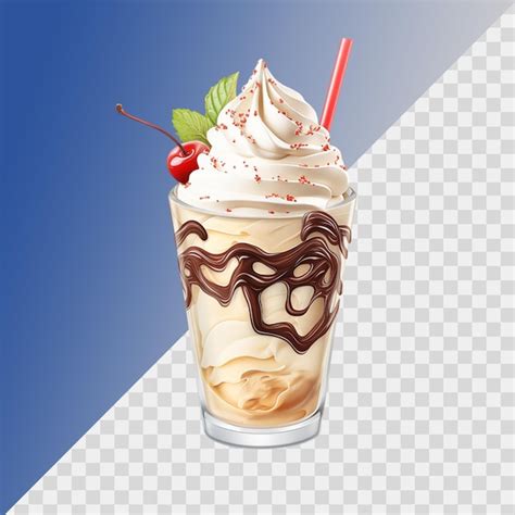 Premium PSD Icecream Milkshake Isolated On Transparent Background