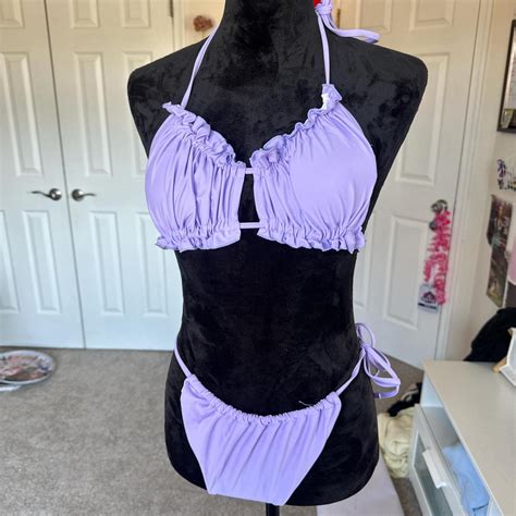 Lilac Bikini Set With Removable Padding Depop