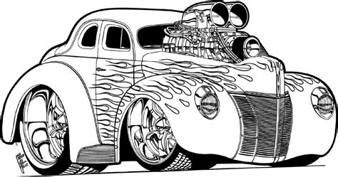 Hot Rod Coloring Book Coloring Pages