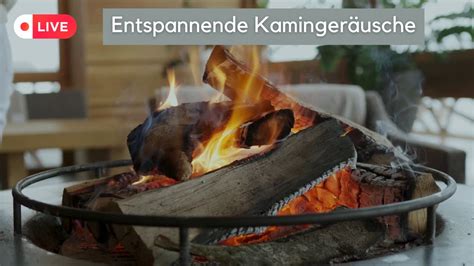 Stunden Entspannende Kaminger Usche Kaminfeuer Sanfte