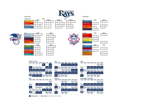 I Made A Printable Version Of The Rays Schedule To Visually Follow Each