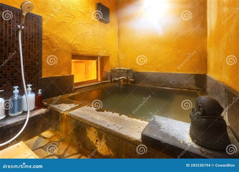 A Public Bath At Kurokawa Onsen One Of Japan S Most Attractive Hot Spring Towns Editorial Image