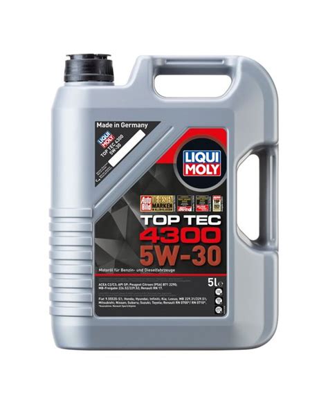 Motoröl LIQUI MOLY 3741 Top Tec 4300 5W-30 Motorenöl Leichtlauf Motor ...
