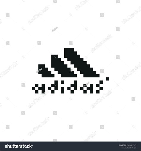 Pixel Art Adidas Logo Concept Vector Stock Vector Royalty Off