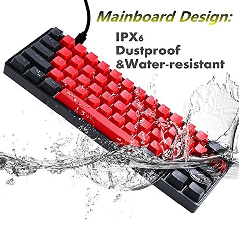 Guffercty Kred Gk Mechanical Keyboard Linear Red Switch Hot Swappable Percent Rgb Wired