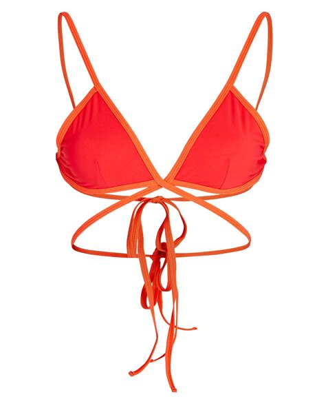 Buy Christopher Esber Looped Tie Back Bikini Top Brown At Off