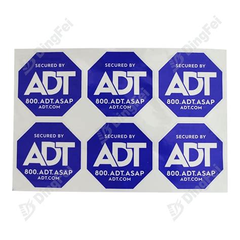 ADT Security Sign Stickers | Prismatic reflective film, PVC cone sleeve, Reflective tape ...