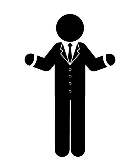 Stick Figure And Stickman Vector Silhouette Illustration Businessman