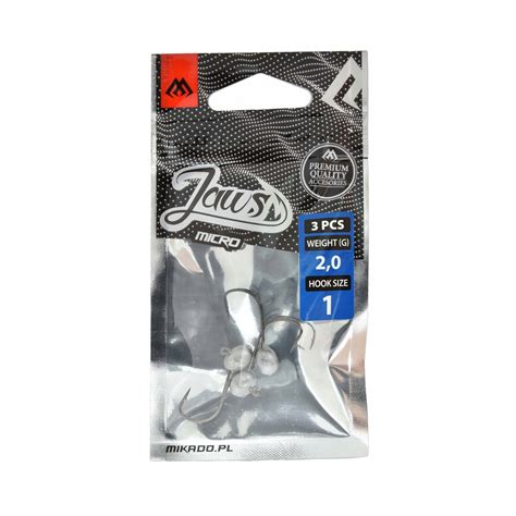 Główka jigowa Mikado Jaws Micro 2g rozm.#1 3szt. na najmniejsze