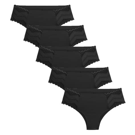 Baywell Women Lace Underwear Sexy Breathable Hipster Panties Stretch Seamless Bikini Briefs Pack