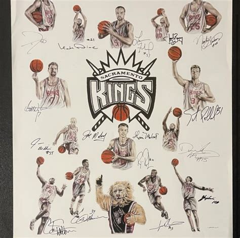 sacramento kings  team poster ebay