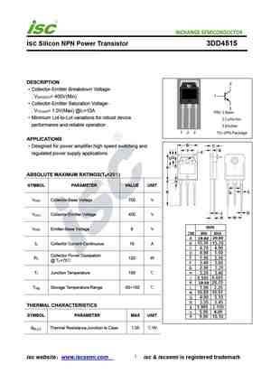 D4515 Datasheet and Replacement, Transistor Equivalent Finder, Cross ...