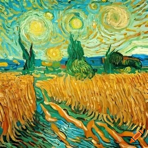 Vincent Van Gogh S Field Of Corn Painting On Craiyon