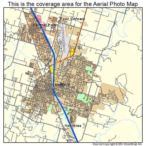 Aerial Photography Map of Medford, OR Oregon