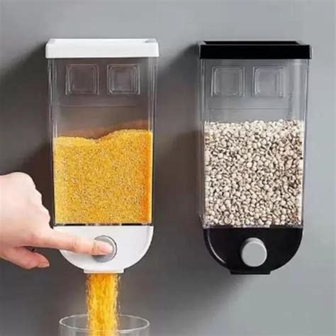 Dispenser De Parede Para Gr Os Cereais E Alimentos Ml Branco Ou