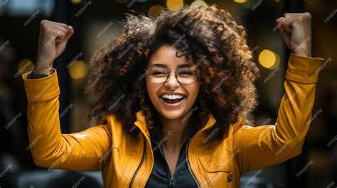 Premium Photo Young Female Gamer In Headphones And Smiling At Camera