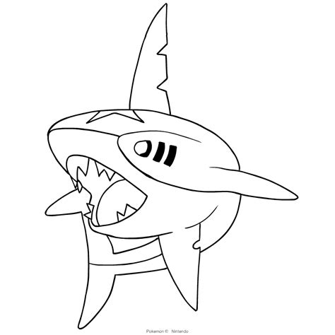 Disegno Sharpedo Dei Pokémon Di Terza Generazione Da Colorare