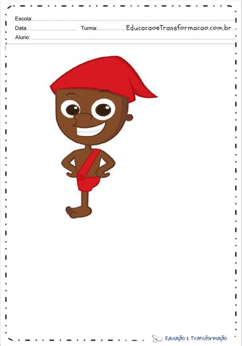 Desenho Do Saci Colorido - Desenhos do Saci Pererê colorido para imprimir – Educação e Transformação